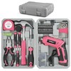 Hi-Spec 42pc Pink 4V USB Electric Power Driver & Household