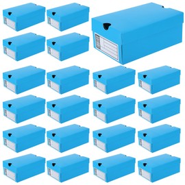 24 Pack Mini Sneaker Boxes for Party Favors 6.1 x 3.9 x 2.6 Inch Mini Shoe Gifts Boxes for Candies Cookies Snacks Sports Small Gift Case with Label for Wedding, Holiday, Birthday Party Favor (Blue)