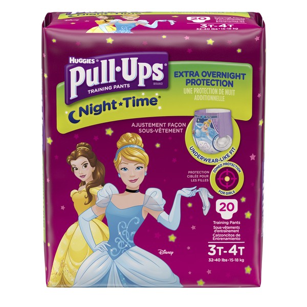 Huggies Pull-Ups Nighttime Training Pants - Girls - 3T-4T - 20 ct