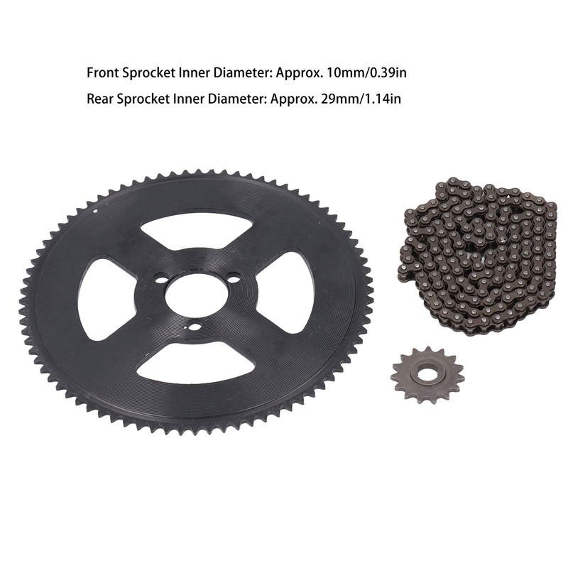 25H Chain Sprocket Set Steel 10mm 15T Front Sprocket 29mm