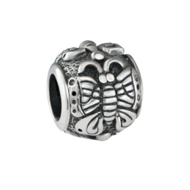 Quiges Ladies 'Ball Element 925 Sterling Silver Scorpio Charm Bead for Charm Bracelet and Necklace