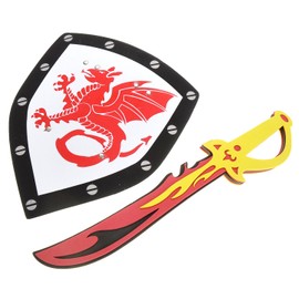 PowerTRC Sword and Shield Play Set | Dragon and Lion Shield for Party Favors | Pretend Play