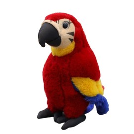 Bird Parrot Plush Toy, 30 cm Cute Plush Macaw Parrot Stuffed Toy Cuddly Toy Plush Toy for Children Adults (30 cm, Red)