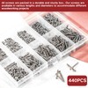 Zmbroll M3 Self Tapping Screw Silver Wood Screws 440Pcs Countersunk