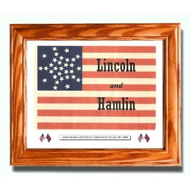 Civil War...Framed Abraham Lincoln 33 Star Campaign Flag