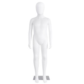 Child Mannequin Full Body, Children Dress Form Adjustable Faceless Mannequin Torso, Realistic Adjustable Detachable Manikin Body Display with Metal Base for Kids 51.2 Inches
