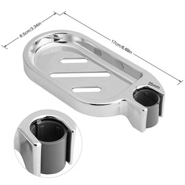 Soap Dish Holder ABS Shower Soap Box Adjustable on Rod Slide Bar for Bathroom Gadget