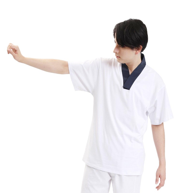 Okini Men's T-shirt Hanjuban, For Kimono (M, [1] Navy), [1]