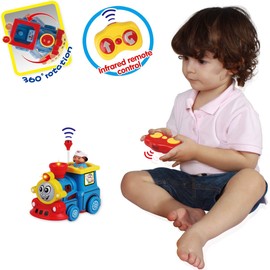 Toy Galaxy My First RC Toy Train | Radio Controlled Cartoon Locomotive Engine | Learning Fun RC Remote Control Car with Light, Sound and Music | Great Present for Toddlers and Kids