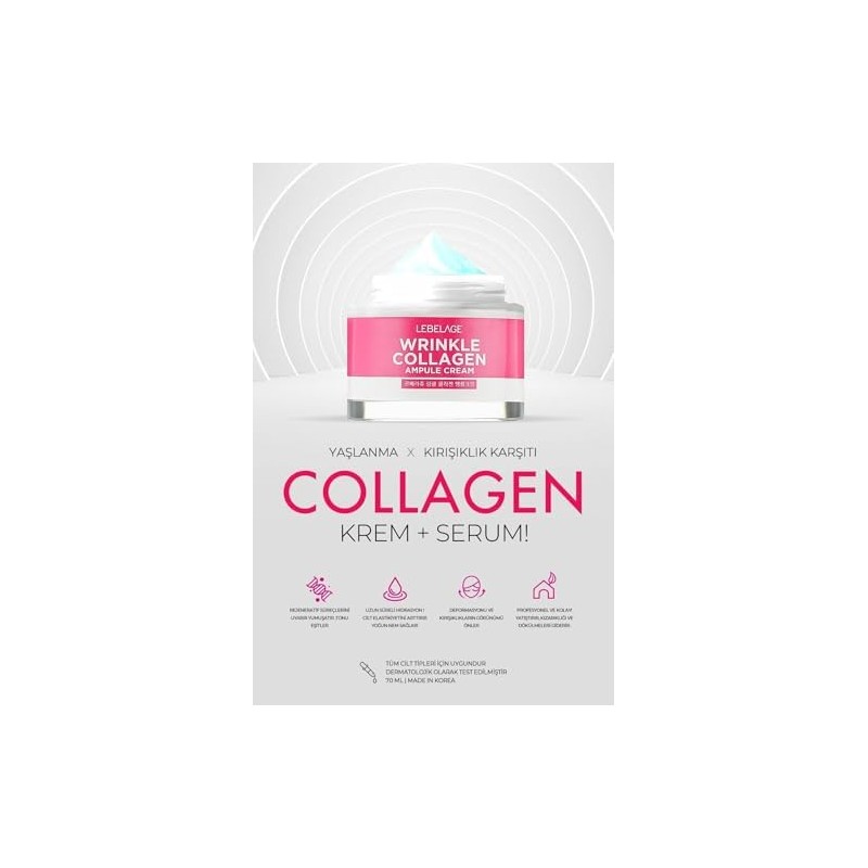 Crema De Colageno Antiarrugas Wrinkle Collagen Ampoule 70ml
