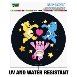 Care Bears: Unlock The Magic Funshine, Grumpy and Cheer Automotive Car Window Locker Circle Bumper Sticker