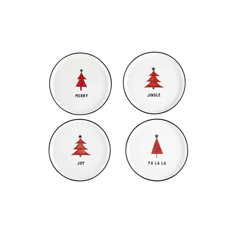 Santa Barbara Design Studio TableSugar Holiday Appetizer Plates, Set of