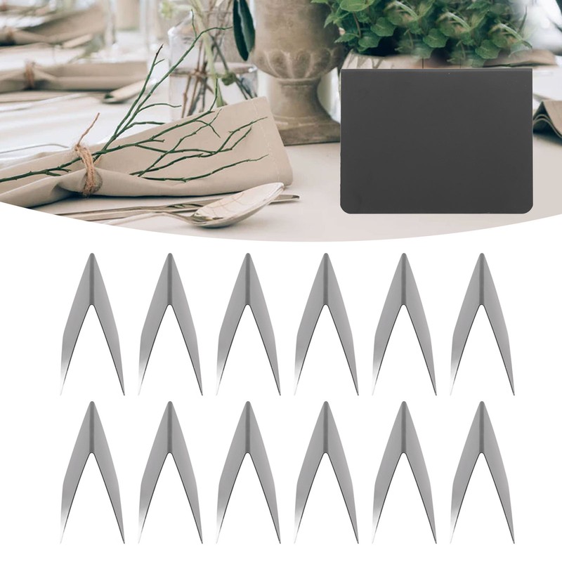16pcs V Shaped Mini Chalkboard Sign Erasable Reusable for Food