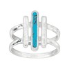 Silpada 'Strait To It' Compressed Turquoise Three-Bar Ring in Sterling