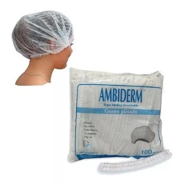 Ambiderm Gorro Plisada Blanca Cofia Desechable 2pack ( 200 Piezas )