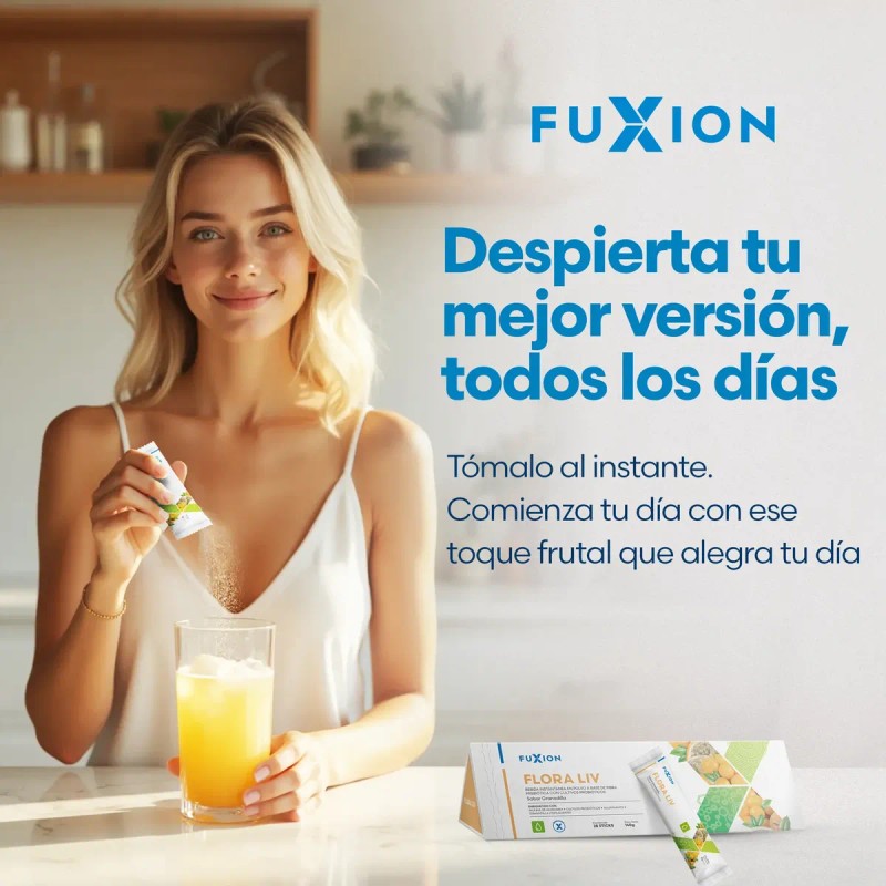 Fuxion Flora Liv Bebida Prebióticos Probióticos 28u