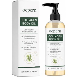 Aceite Corporal de Colágeno, Aceite Hidratante Ligero, Cuidado Corporal Aceite corporal ligero de colágeno con textura sedosa for un cuidado hidratante diario y una sensación de piel suave y tersa.