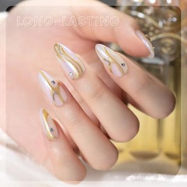 RARJSM Metallic Chrome Gel Liner Nail Art Champagne Gold 3D Mirror Effect Gel Nail Polish 8ml Build in Thin Brush Metal Painted Drawing Striper Painting GelPolish Soak off Curing Requires Home Salon