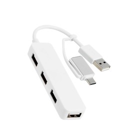 Elecom U2H-CA4003BWH USB HUB USB HUB2.0 with Type-C Adapter 4 Ports, White