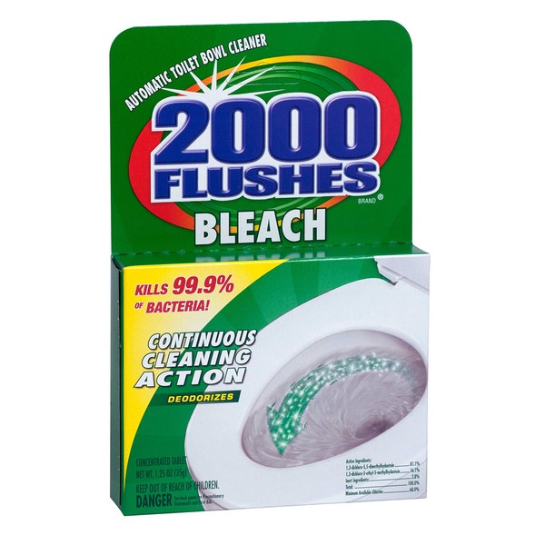 2000 Flushes Blue Plus Bleach Automatic Toilet Bowl Cleaner, 1.25 OZ