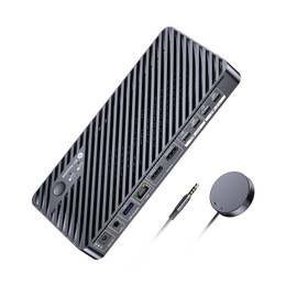 AV Access Docking Station KVM Switch 2 Monitors 2 Laptops, 4K KVM Switch Dual Monitor, 100W PD for Each PC, 1G Ethernet, EDID Emulation, Ideal for Home Office & Gaming