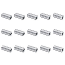 QUARKZMAN 15pcs Aluminum Spacer 5mm Bore x 10mm x 20mm Screw Spacer Bushing Smooth Surface Round Metal Spacer for M5 Screws, Bolts and Rods