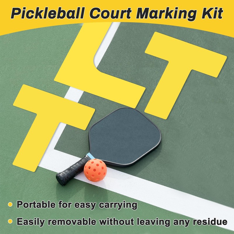 Anglekai 12P Pickleball Court Marking, Throw Down Pickleball Court Line