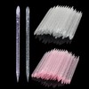100 Pcs Professional Disposable Nail Stick Cuticle Pusher Bulk Crystal