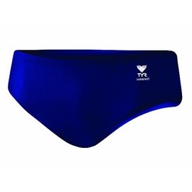 TYR Costume Slip in Tessuto Anti Cloro Durafast Elite, Uomo in Tinta Unita per Allenamento, Navy, 34