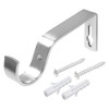 Heavy Duty Large 28mm Satin Chrome Curtain Pole Holder Bracket