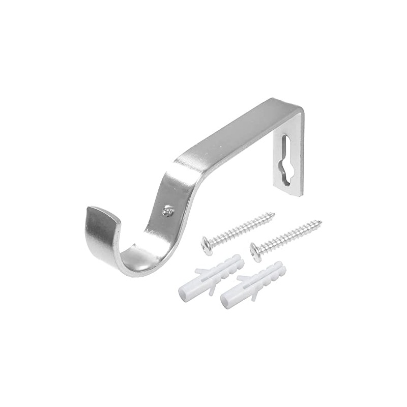 Heavy Duty Large 28mm Satin Chrome Curtain Pole Holder Bracket