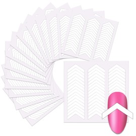 SILPECWEE 4320 Pieces 90 Sheets French Tip Nail Guides Nail Stencils French Manicure Strips Crescent Nail Design Nail Art Stencils Self-Adhesive Nail Stickers Nail Art Accessories