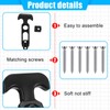 Mudder Flexible Rubber Draw Latch T Handle Hasp Rubber Draw