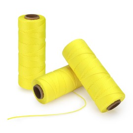 Goldblatt Mason Line, 3 Roll 500 Feet #18 Braided Nylon String Line, Nylon Twine for Gardening or Masonry Tools, Perfect Construction String for A String Level, Twine String for Gardening