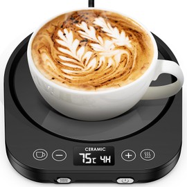 Coffee Warmer, Upgraded Cup Warmer, Electric Coffee Warmer, 9 Temperature Settings, Desk Cup Warmer with 1-9 Hours Automatic Shut-Off for Coffee, Tea, Cocoa, Milk