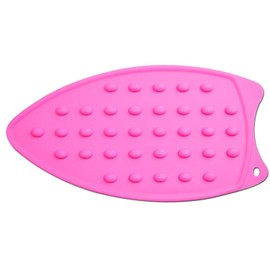 LeLehome Silicone Iron Rest Pad for Clothes Coats Suits Ironing Board, Anti-Slip Steam Protection Heat Resistant Iron Mat Rose Red Pink