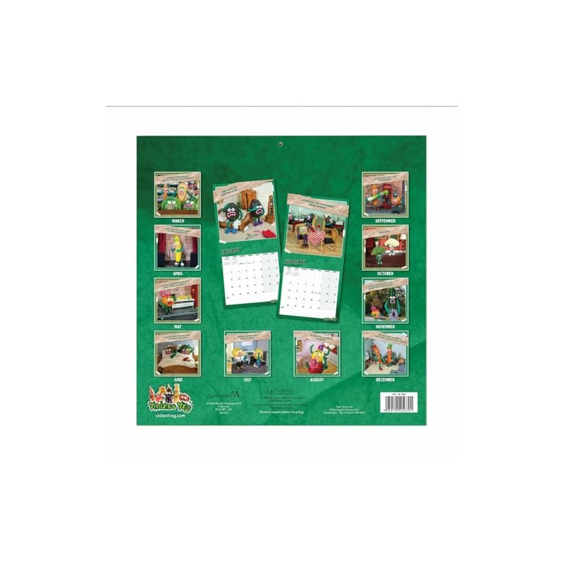 Violent Veg 2025 Square Wall Calendar