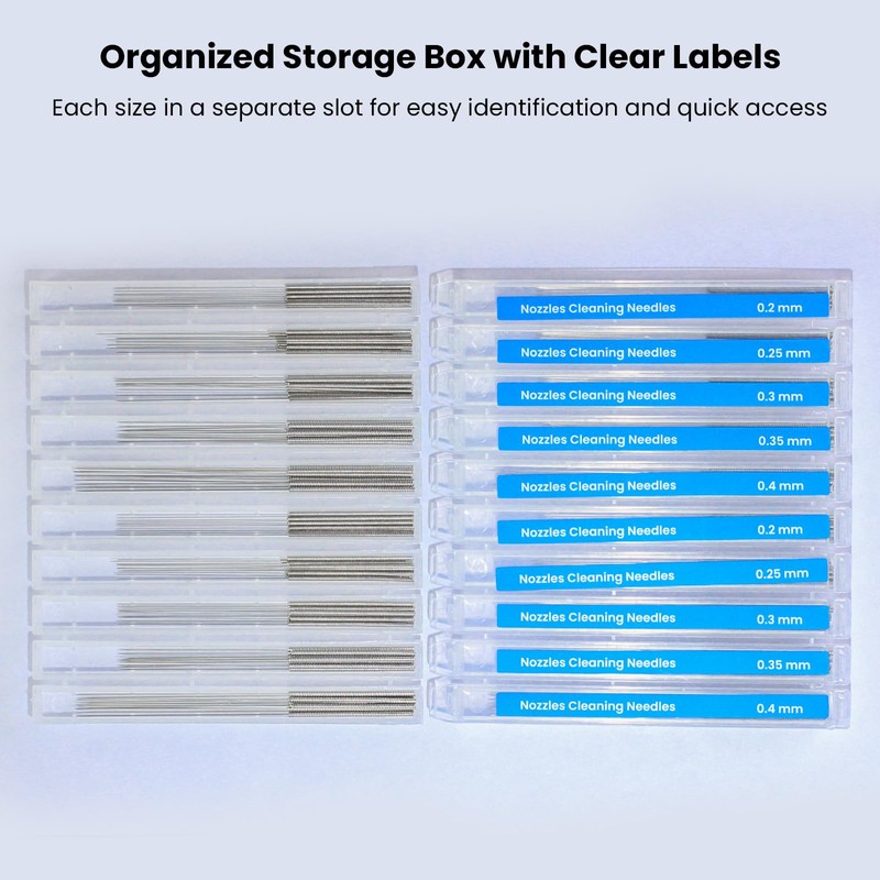 100PCS 3D Printer Nozzle Cleaning Kit, Stainless Steel Nozzle Cleaning