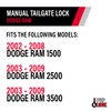 Pop & Lock – Manual Tailgate Lock for Dodge Ram