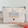 She Motivates Empowers Inspires Makeup Bag, Inspirational Gifts for Women