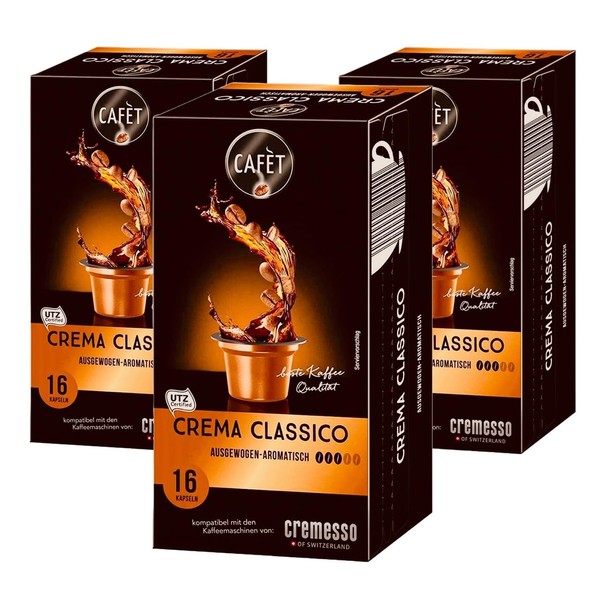Cafet for Cremesso, Coffee Capsules Crema Classico 48 Pieces (3