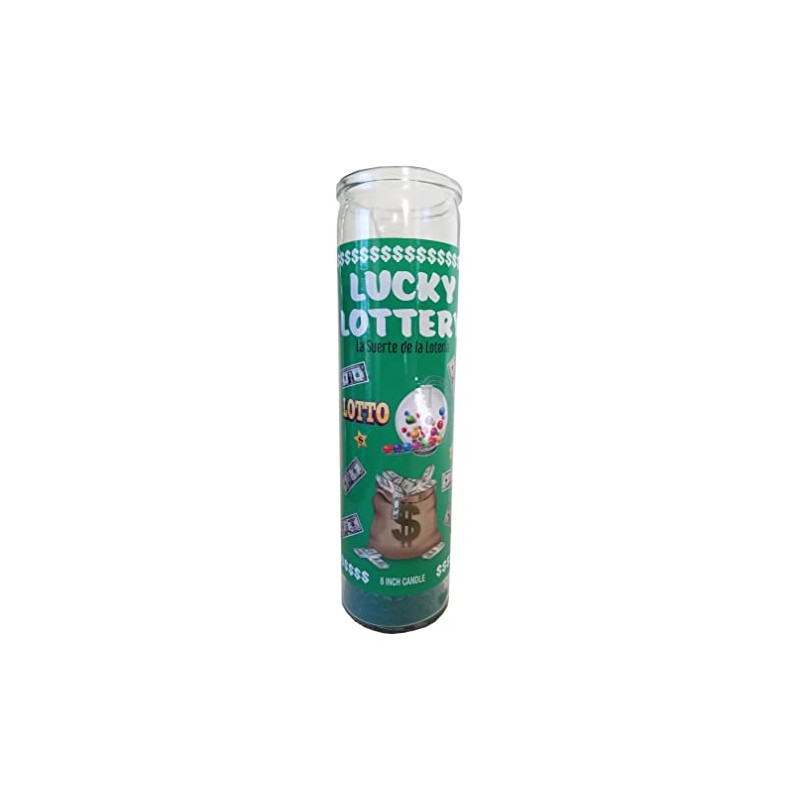 Lucky Lottery (La Suerte de la Loteria) Green Pillar Candle