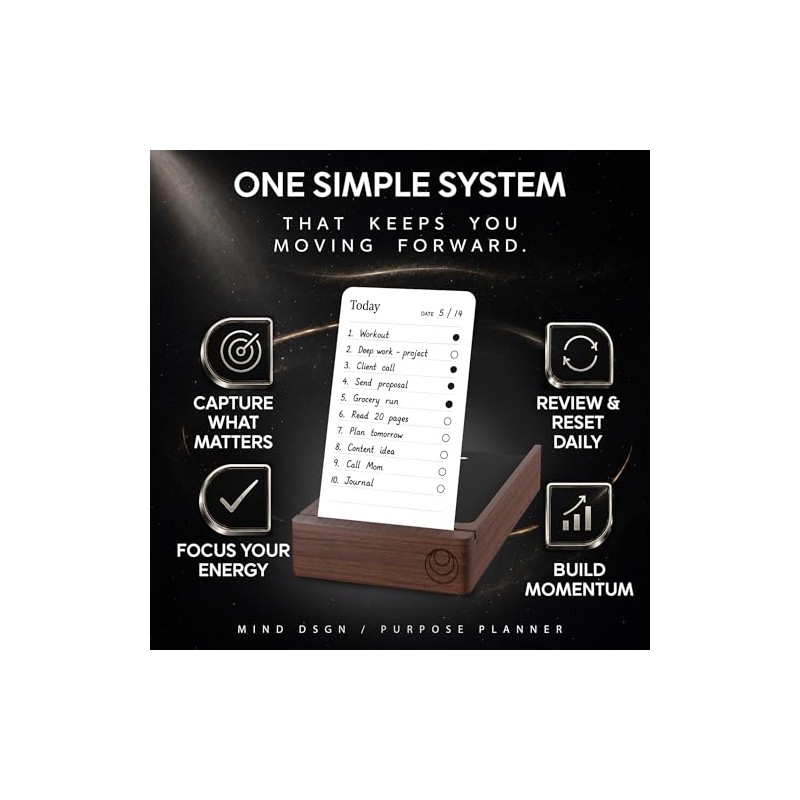 Mind Design Daily Planner Notepad with Goal Cards