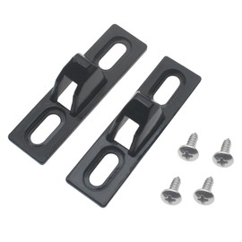 GWYAN 2 Pcs Black Stainless Steel Sliding Door Lock Seat Sliding Door Keepers Sliding Glass Door Lock Keepers Suitable for All Kinds of Sliding Doors