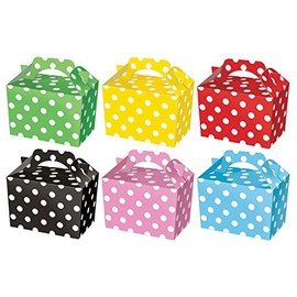 MustBeBonkers 20 Spotty Food Boxes - Fun Picnic Lunch Box - Wedding Favour / Baby Shower Party (Mixture)