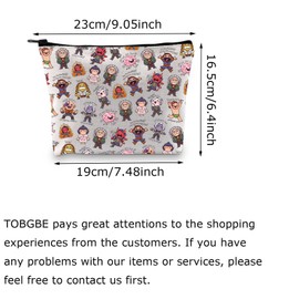 BG3 Merch D&D Dragons Adventure Awaits at BG3 Makeup Bag DND Gift BG3 Tiefling Zipper Pouch Bag BG3 Gamer Gift Role Playing Game Gifts (MB, Western BG-PY2)