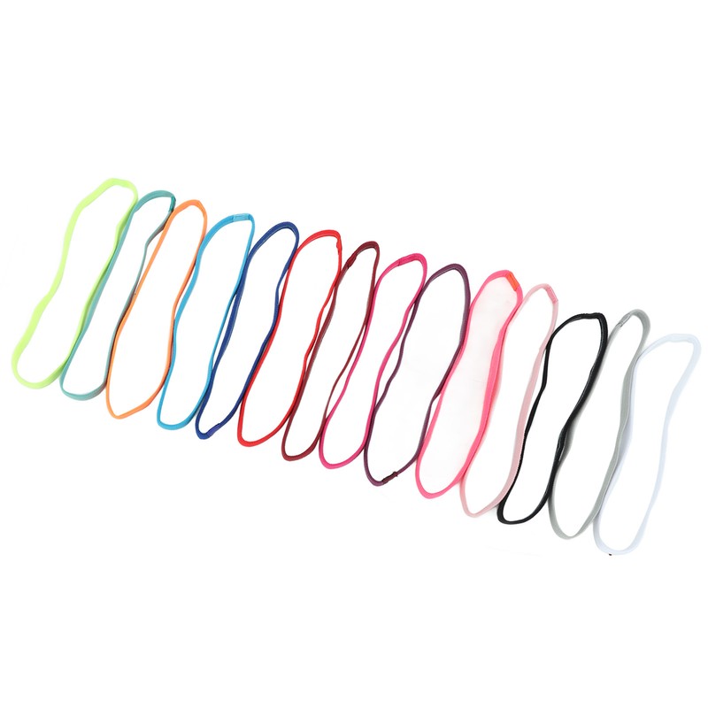 14PCS Workout Headband Polyester Cotton Non Slip Breathable Head Sweat