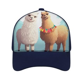 Baseball Cap for Women Men,Llama Alpaca Adjustable Classic Baseball Hat for Leisure and Outdoor Activities