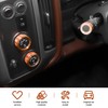 PDKLIN for Silverado Center Console Knob Cover Trim Ring Orange