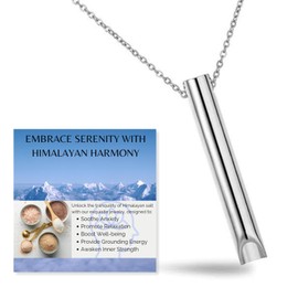 HALUKAKAH HALUKAKAH Zen Breathing Necklace Platinum Plated:Meditation & Anxiety Relief Tool for Relaxation,Stress Reduction,Breathing Exercises,Himalaya Mindfulness Therapy